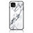 Silicone Frame Fashionable Pattern Mirror Case Cover for Oppo A16e White