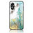 Silicone Frame Fashionable Pattern Mirror Case Cover for Oppo A17