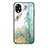 Silicone Frame Fashionable Pattern Mirror Case Cover for Oppo A17K