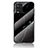 Silicone Frame Fashionable Pattern Mirror Case Cover for Oppo A54 4G Black