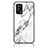 Silicone Frame Fashionable Pattern Mirror Case Cover for Oppo A54 5G White