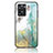 Silicone Frame Fashionable Pattern Mirror Case Cover for Oppo A57s Green