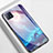 Silicone Frame Fashionable Pattern Mirror Case Cover for Oppo A73 5G Sky Blue