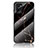 Silicone Frame Fashionable Pattern Mirror Case Cover for Oppo A76 Gold and Black