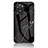 Silicone Frame Fashionable Pattern Mirror Case Cover for Oppo A77 4G Black