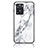 Silicone Frame Fashionable Pattern Mirror Case Cover for Oppo A77 4G White