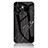 Silicone Frame Fashionable Pattern Mirror Case Cover for Oppo A77 5G Black