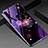 Silicone Frame Fashionable Pattern Mirror Case Cover for Oppo A8 Purple