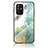 Silicone Frame Fashionable Pattern Mirror Case Cover for Oppo A94 5G Green