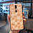 Silicone Frame Fashionable Pattern Mirror Case Cover for Oppo A9X Gold