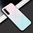 Silicone Frame Fashionable Pattern Mirror Case Cover for Oppo F15 Pink