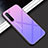 Silicone Frame Fashionable Pattern Mirror Case Cover for Oppo F15 Purple