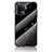 Silicone Frame Fashionable Pattern Mirror Case Cover for Oppo F19 Pro Black