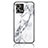 Silicone Frame Fashionable Pattern Mirror Case Cover for Oppo F21 Pro 4G White