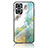 Silicone Frame Fashionable Pattern Mirror Case Cover for Oppo F21 Pro 5G Green