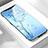 Silicone Frame Fashionable Pattern Mirror Case Cover for Oppo Find X Sky Blue