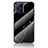 Silicone Frame Fashionable Pattern Mirror Case Cover for Oppo Find X3 5G Black