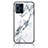 Silicone Frame Fashionable Pattern Mirror Case Cover for Oppo Find X3 5G White