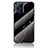 Silicone Frame Fashionable Pattern Mirror Case Cover for Oppo Find X3 Pro 5G Black