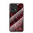 Silicone Frame Fashionable Pattern Mirror Case Cover for Oppo Find X5 5G Red