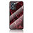 Silicone Frame Fashionable Pattern Mirror Case Cover for Oppo Find X5 Lite 5G Red