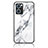 Silicone Frame Fashionable Pattern Mirror Case Cover for Oppo Find X5 Lite 5G White