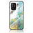 Silicone Frame Fashionable Pattern Mirror Case Cover for Oppo Reno5 Z 5G Green