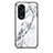 Silicone Frame Fashionable Pattern Mirror Case Cover for Oppo Reno8 T 4G White