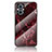 Silicone Frame Fashionable Pattern Mirror Case Cover for Oppo Reno8 Z 5G Red