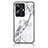 Silicone Frame Fashionable Pattern Mirror Case Cover for Realme 10 Pro+ Plus 5G White