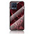 Silicone Frame Fashionable Pattern Mirror Case Cover for Realme 8 4G Red