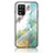 Silicone Frame Fashionable Pattern Mirror Case Cover for Realme 8 5G Green