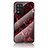 Silicone Frame Fashionable Pattern Mirror Case Cover for Realme 8s 5G Red