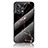 Silicone Frame Fashionable Pattern Mirror Case Cover for Realme 9 Pro+ Plus 5G Gold and Black