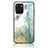 Silicone Frame Fashionable Pattern Mirror Case Cover for Realme 9i 5G Green
