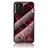 Silicone Frame Fashionable Pattern Mirror Case Cover for Realme C11 (2021) Red