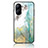 Silicone Frame Fashionable Pattern Mirror Case Cover for Realme C33 (2023)