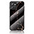 Silicone Frame Fashionable Pattern Mirror Case Cover for Realme C35 Gold and Black