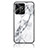 Silicone Frame Fashionable Pattern Mirror Case Cover for Realme C67 White