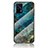 Silicone Frame Fashionable Pattern Mirror Case Cover for Realme GT 5G Blue