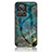 Silicone Frame Fashionable Pattern Mirror Case Cover for Realme GT2 Master Explorer Blue