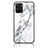 Silicone Frame Fashionable Pattern Mirror Case Cover for Realme Q5x 5G White