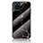 Silicone Frame Fashionable Pattern Mirror Case Cover for Realme V11 5G Gold and Black