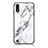 Silicone Frame Fashionable Pattern Mirror Case Cover for Samsung Galaxy A01 SM-A015 White
