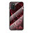 Silicone Frame Fashionable Pattern Mirror Case Cover for Samsung Galaxy A02s Red