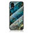 Silicone Frame Fashionable Pattern Mirror Case Cover for Samsung Galaxy A03 Core Blue