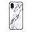 Silicone Frame Fashionable Pattern Mirror Case Cover for Samsung Galaxy A03 Core White