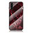 Silicone Frame Fashionable Pattern Mirror Case Cover for Samsung Galaxy A04s Red