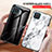 Silicone Frame Fashionable Pattern Mirror Case Cover for Samsung Galaxy A12