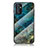 Silicone Frame Fashionable Pattern Mirror Case Cover for Samsung Galaxy A15 5G Blue